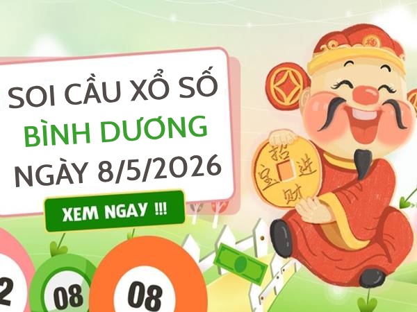 Soi cầu xổ số Bình Dương ngày 8/5/2026 siêu vip miễn phí