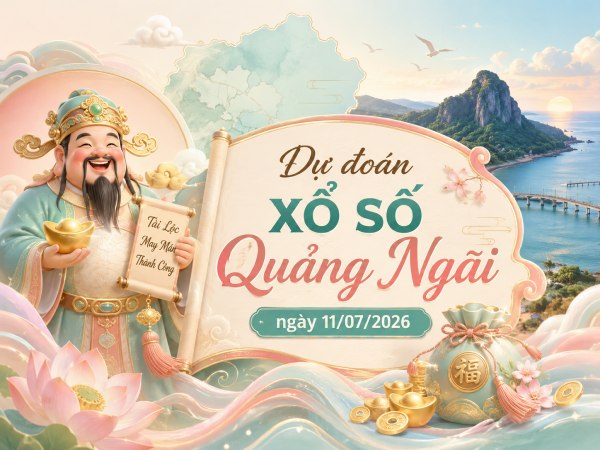 Dự đoán XSQNG ngày 11/7/2026 thứ 7 VIP hôm nay
